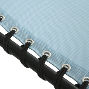 Tumbona Plegable, Tumbona Jardín Exterior Reclinable 4 Posiciones con Reposacabezas y Marco de Acero, Carga 120 kg, para Terraza, Piscina, Playa, 189x58x30 cm, Verde Azulado