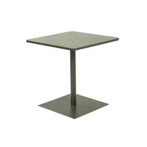 Table de jardin bistrot carré acier 2 places 70 cm intérieur/extérieur  OREA