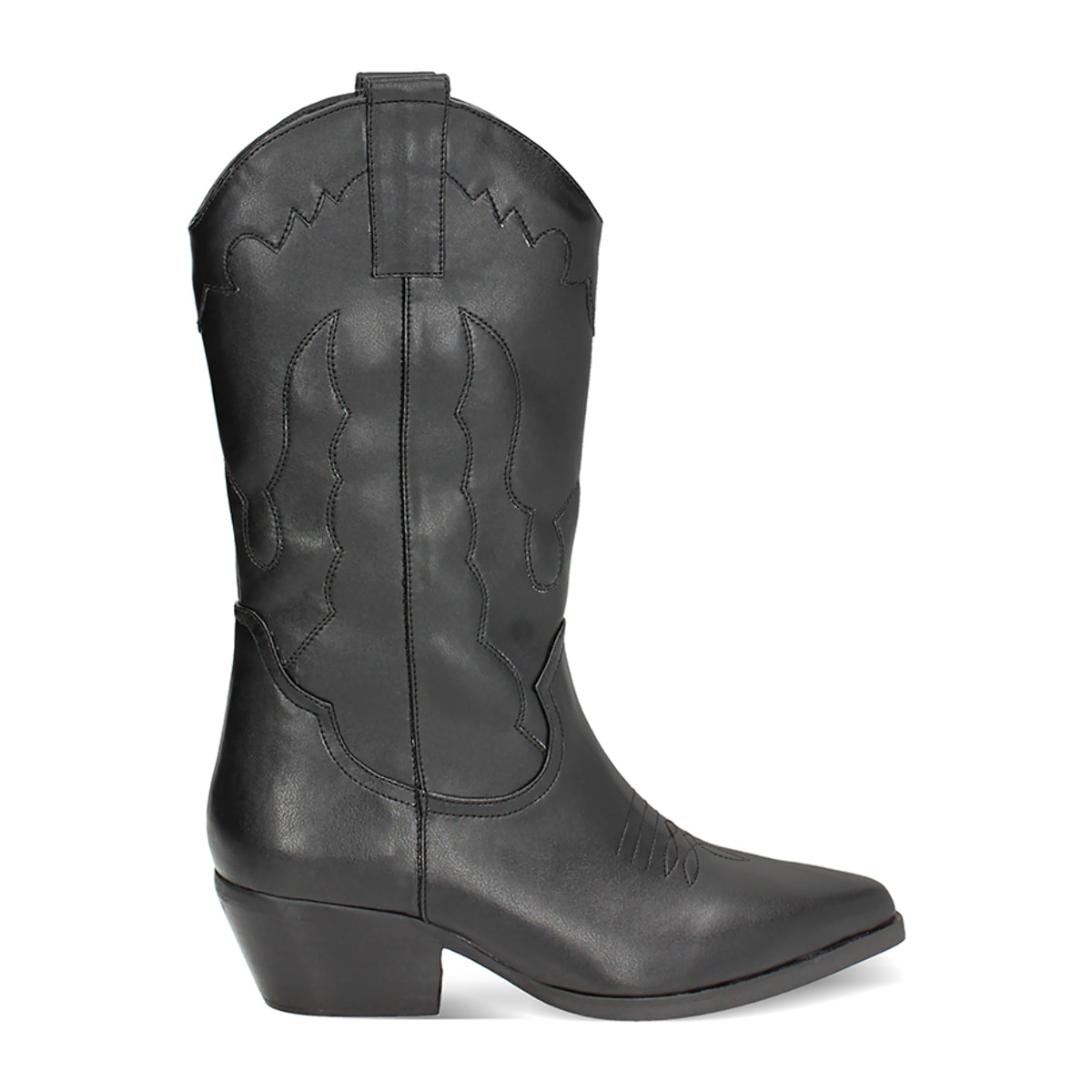 Stivali texani neri con dettagli urban chic