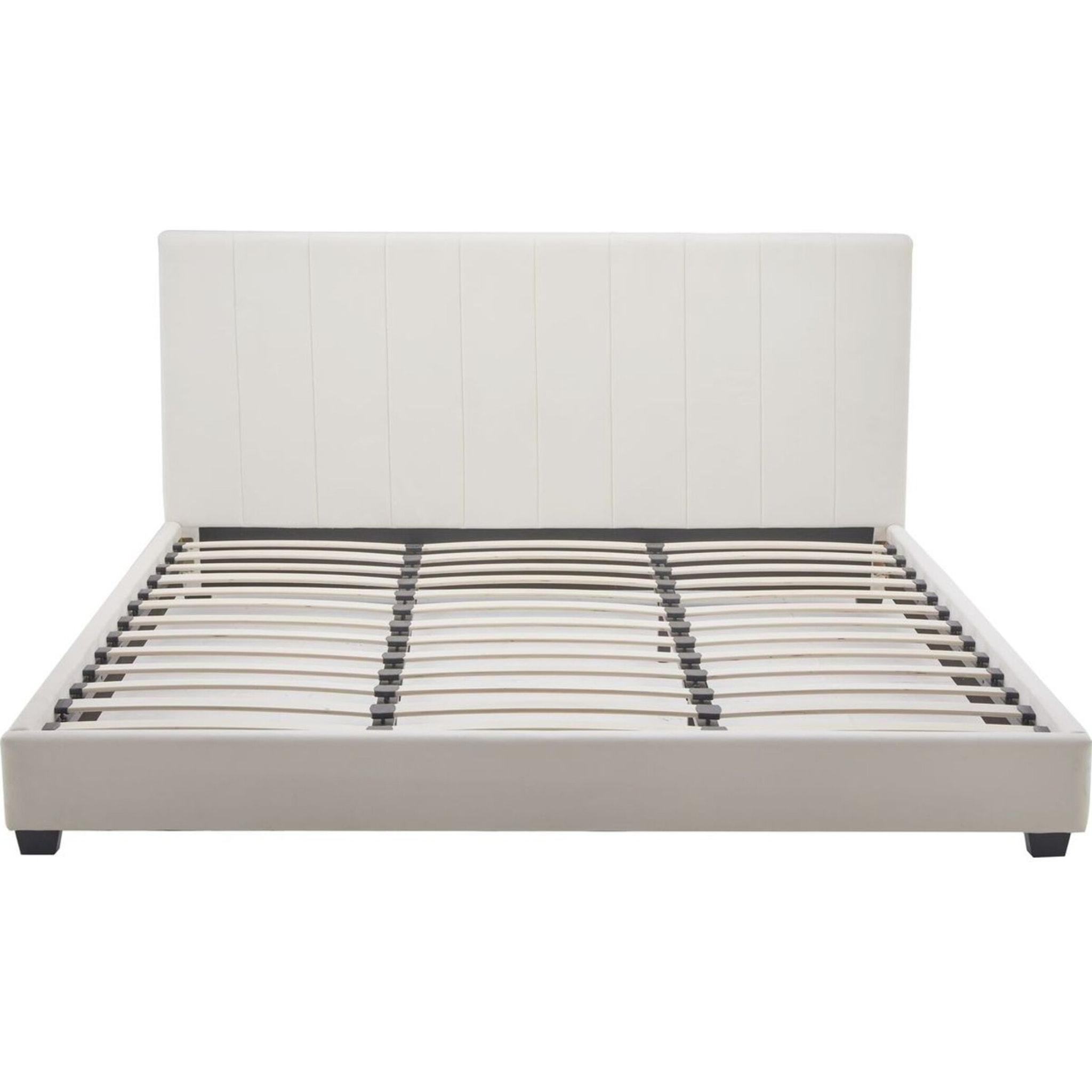 Lit avec tête de lit en velours - WILLIAM