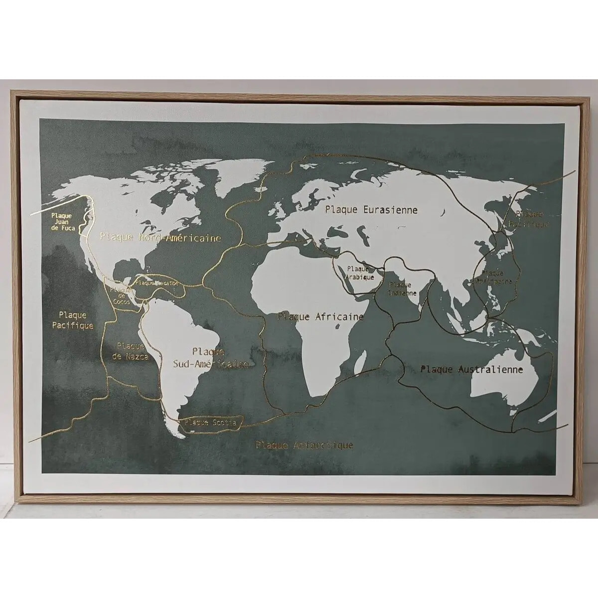 Toile imprimée encadrée Fanyo 70x50cm bleu emeraude