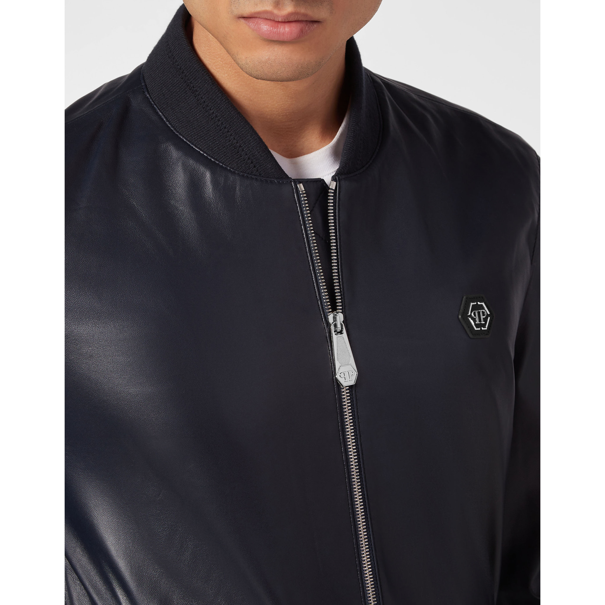 PHILIPP PLEIN Leather Bomber