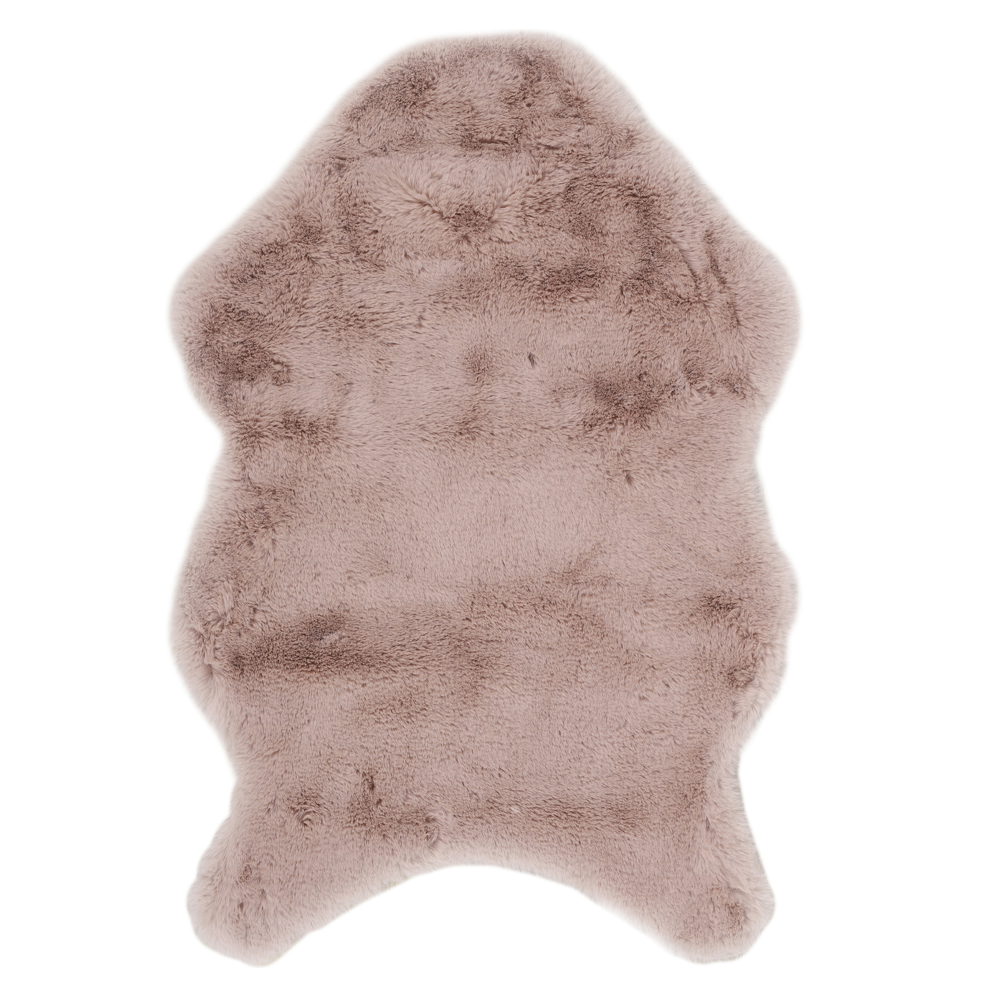 Tapis Imitation Fourrure Poil Fin Rose 60x90cm