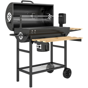 Barbecue charbon rôtissoire électrique intégrée accessoires rangements