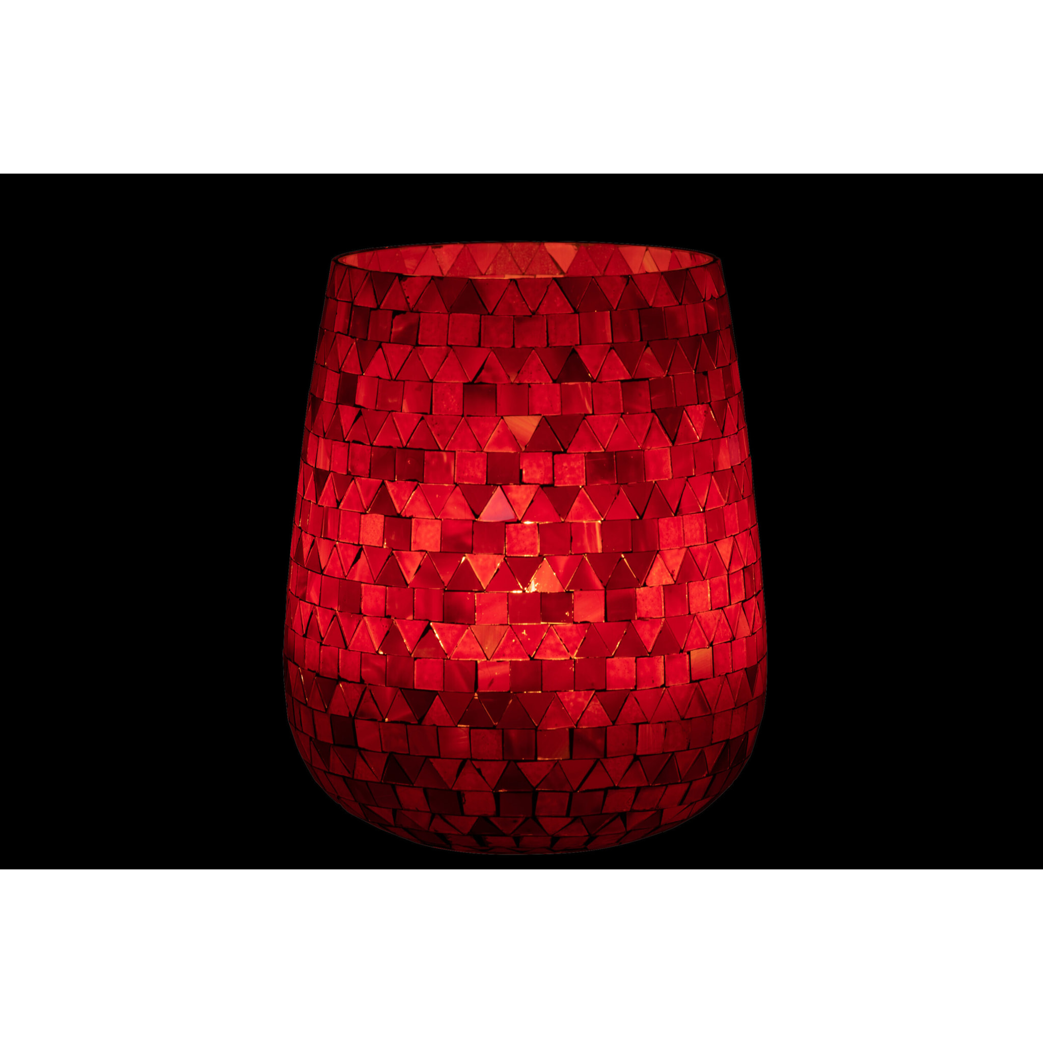 J-Line photopore Mosaic Triangle - verre - rouge/rose - large