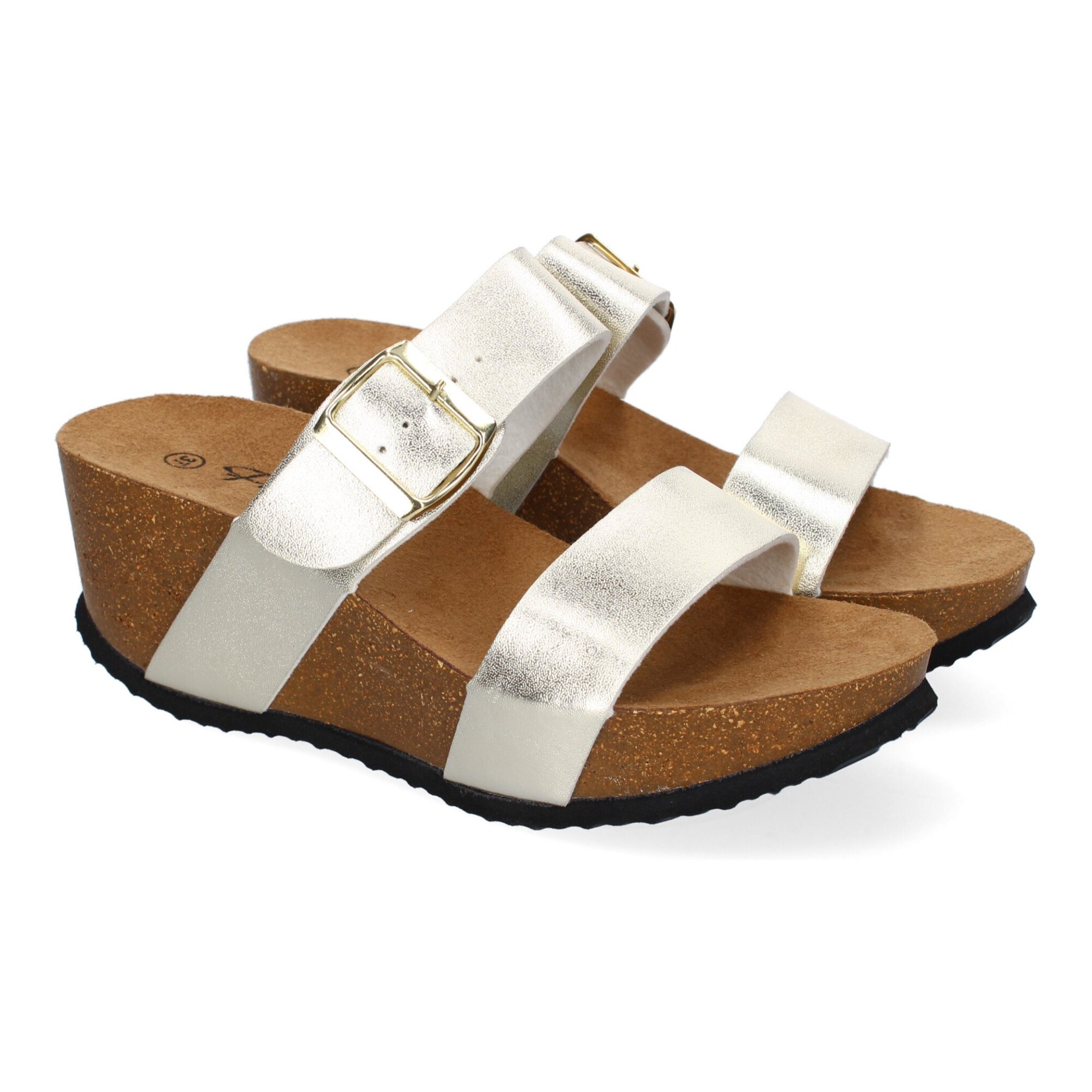 Sandalia de Cuña Bio con Pala Fina, Super Comodas, Talon Abierto