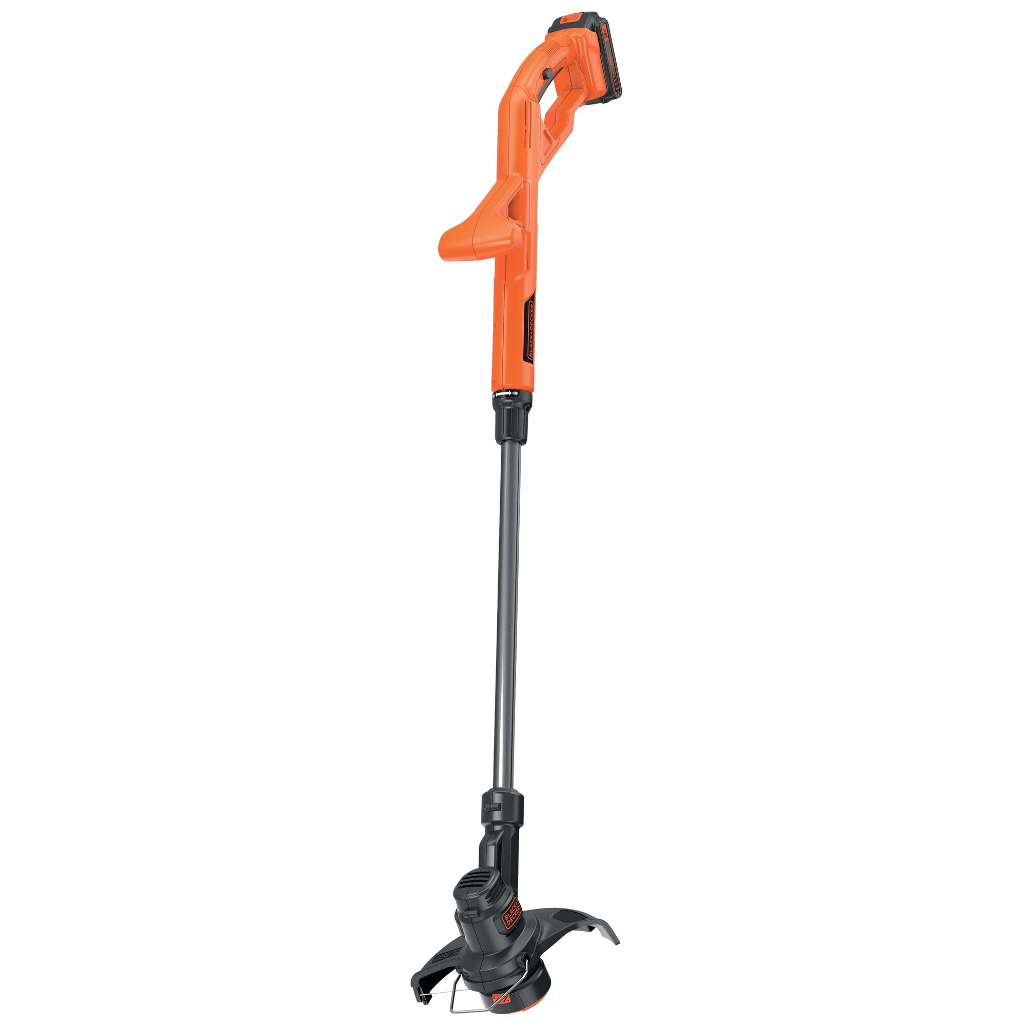 BLACK+DECKER Coupe-Bordures électrique Sans Fil 18V avec Batterie 2 Ah, Tête Pivotante 180°, Tube Télescopique et 2 Poignées ST182320-QW