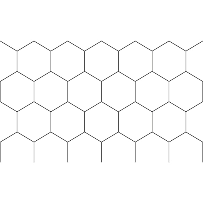 Sticker Sol avec laminat de Protection en Plastique Anti-dérapant | Stickers adhésif Sol - CARRELAGES BLANC DESSIN DES HEXAGONES - 1 sticker