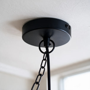 Suspension en métal noir et doré 74 cm - Pacha