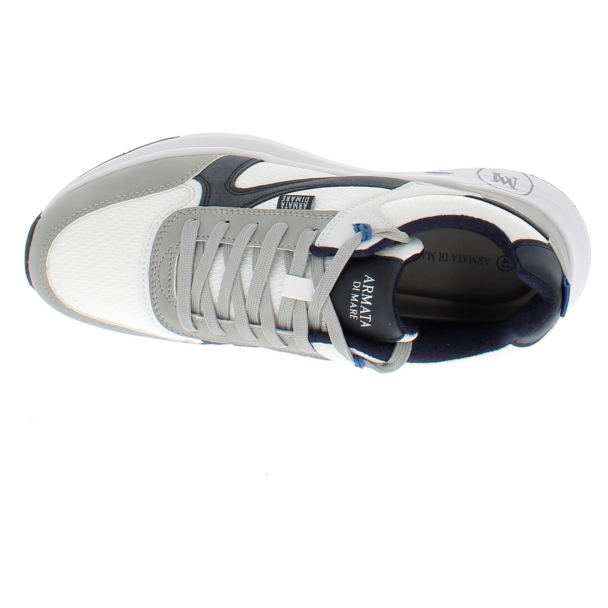 Armata di Mare Scarpe Uomo Sneakers Casual Stringate con Soletta Rimovibile in Memory Foam AMU 1N950 Lt Grey