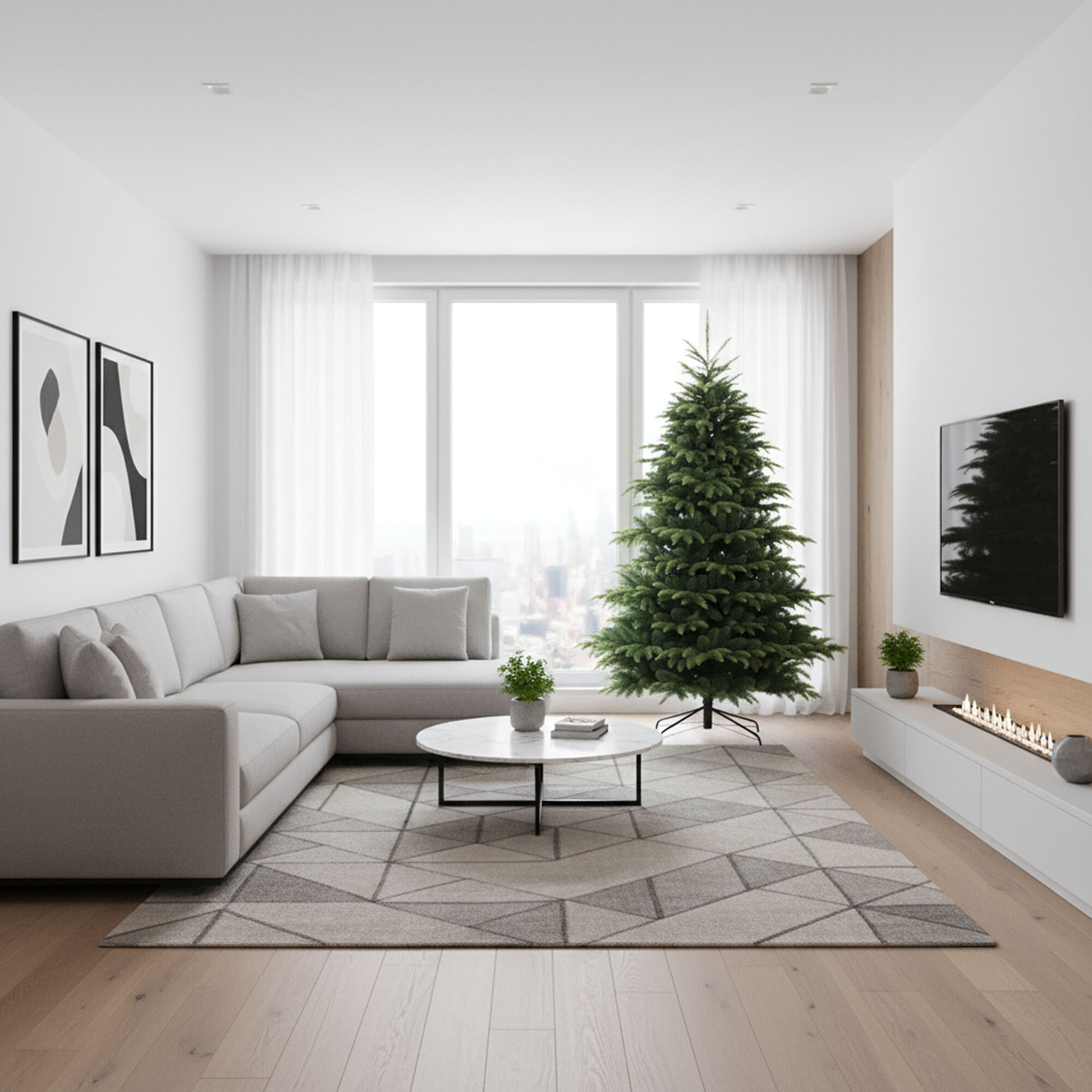 Wunorse - Albero di Natale Tradizionale in PE e PVC Ø150x240H cm, 1789 Punte