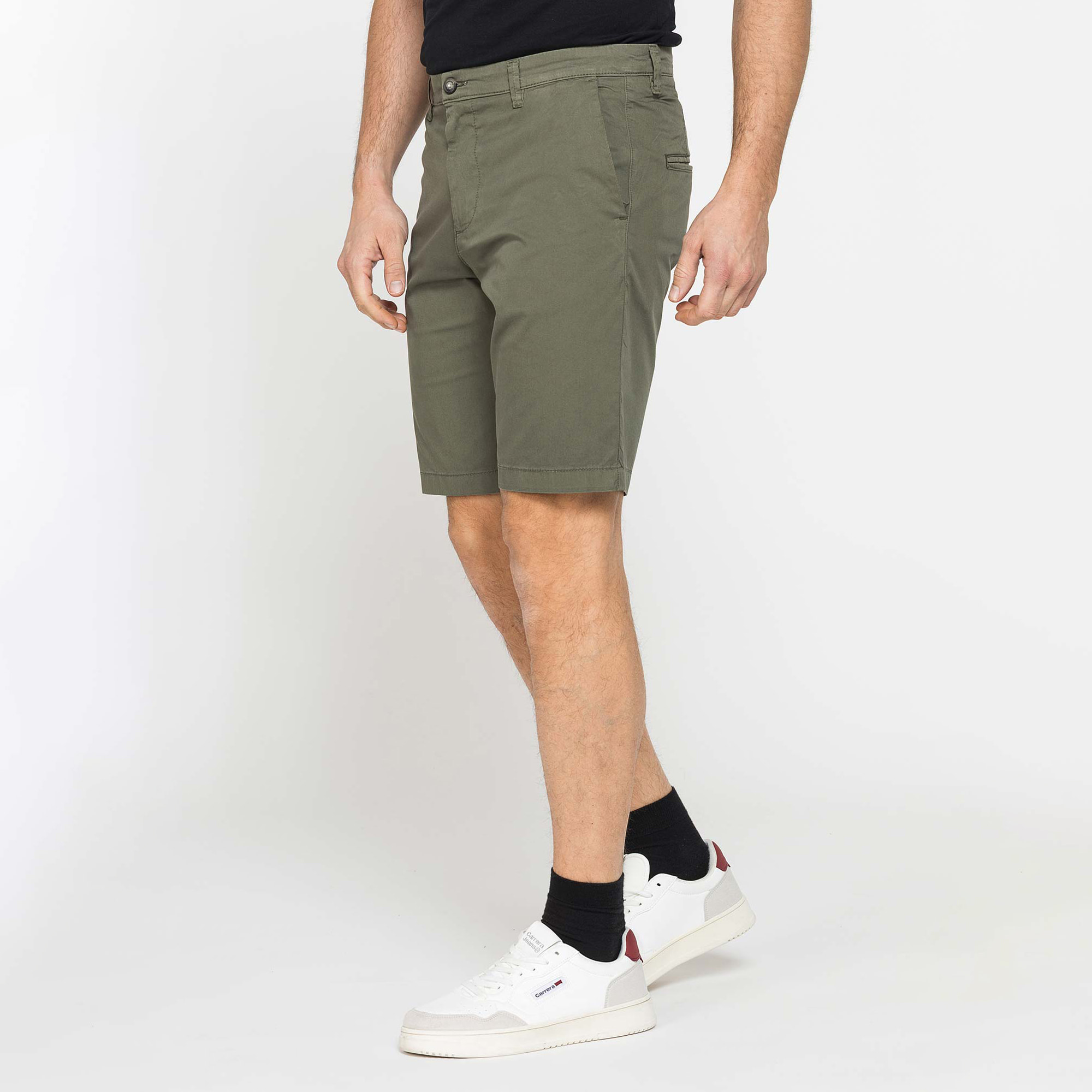 PANTALONE CORTO CHINO IN GABARDINA STRETCH