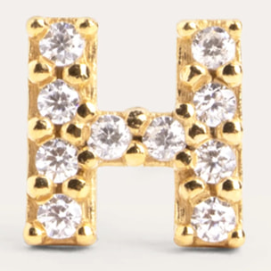 Orecchino Singolo Letter Sparks Argento Placcato Oro