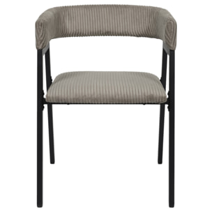 Fauteuil Design Cotele Scott Taupe - Lot De 2