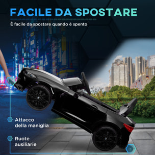 AIYAPLAY Macchina Elettrica per Bambini a Licenza BMW M4 con Telecomando, Clacson e Fari, 108x69.5x51 cm, Nera