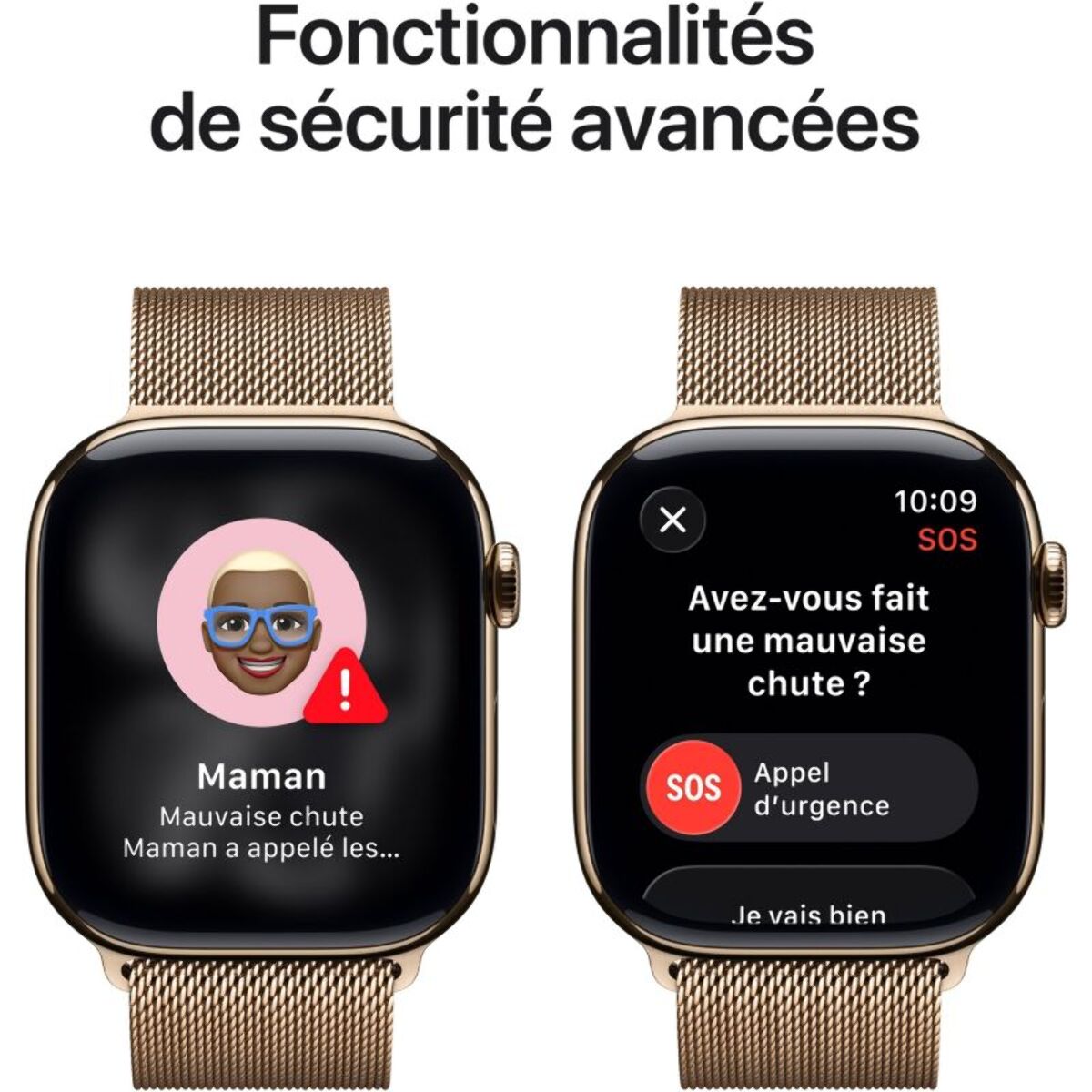 Montre connectée APPLE WATCH 42mm Tit Or Milanais Serie 11 Cellular