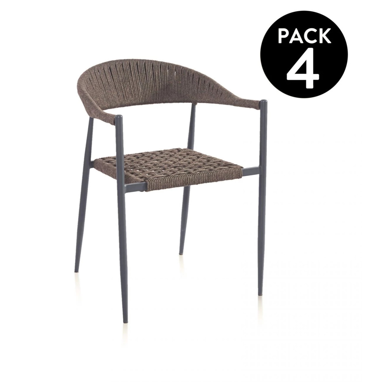 Pack 4 sillas de exterior Eina Grafito