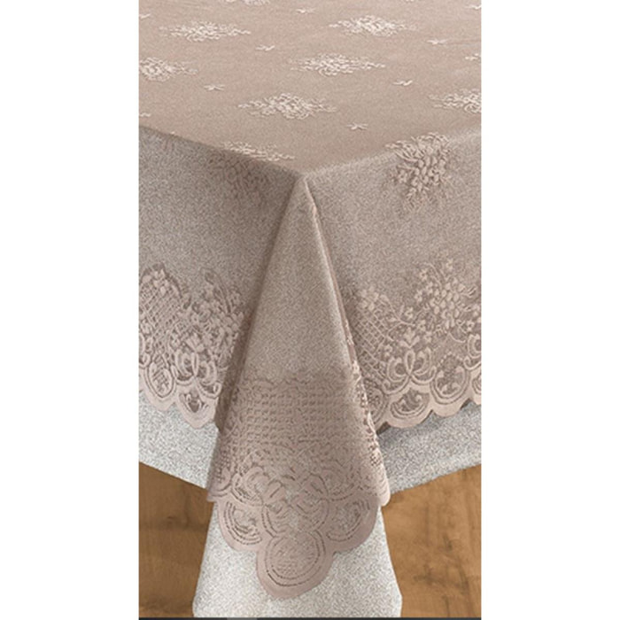 Nappe + Surnappe en dentelle ''Style Vintage'' -Vison