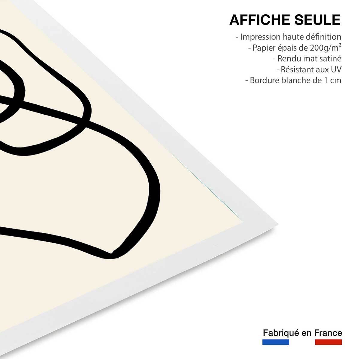 Affiche line art bold II Affiche seule