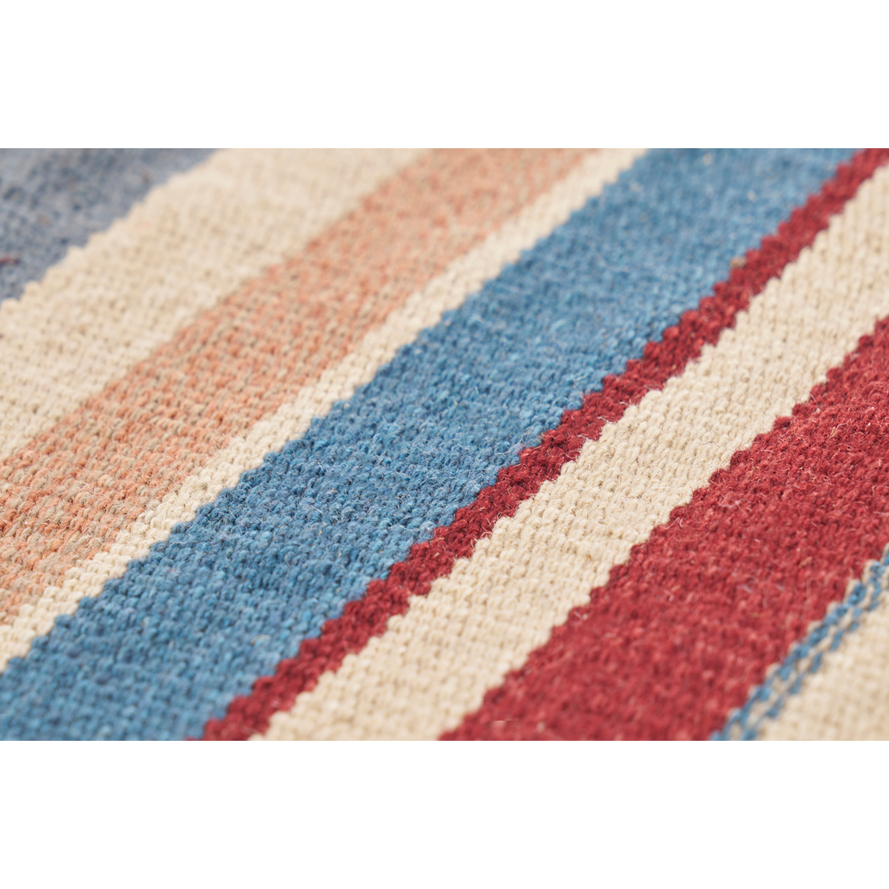 Tapis rectangulaire rayé multicolore en coton 60 x 120 cm SUPLA