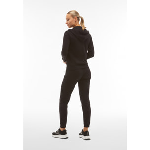 Tuta sportiva in interlock con felpa cappuccio e zip