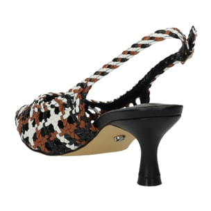 Décolleté sling back Donna Tata Italia Nero