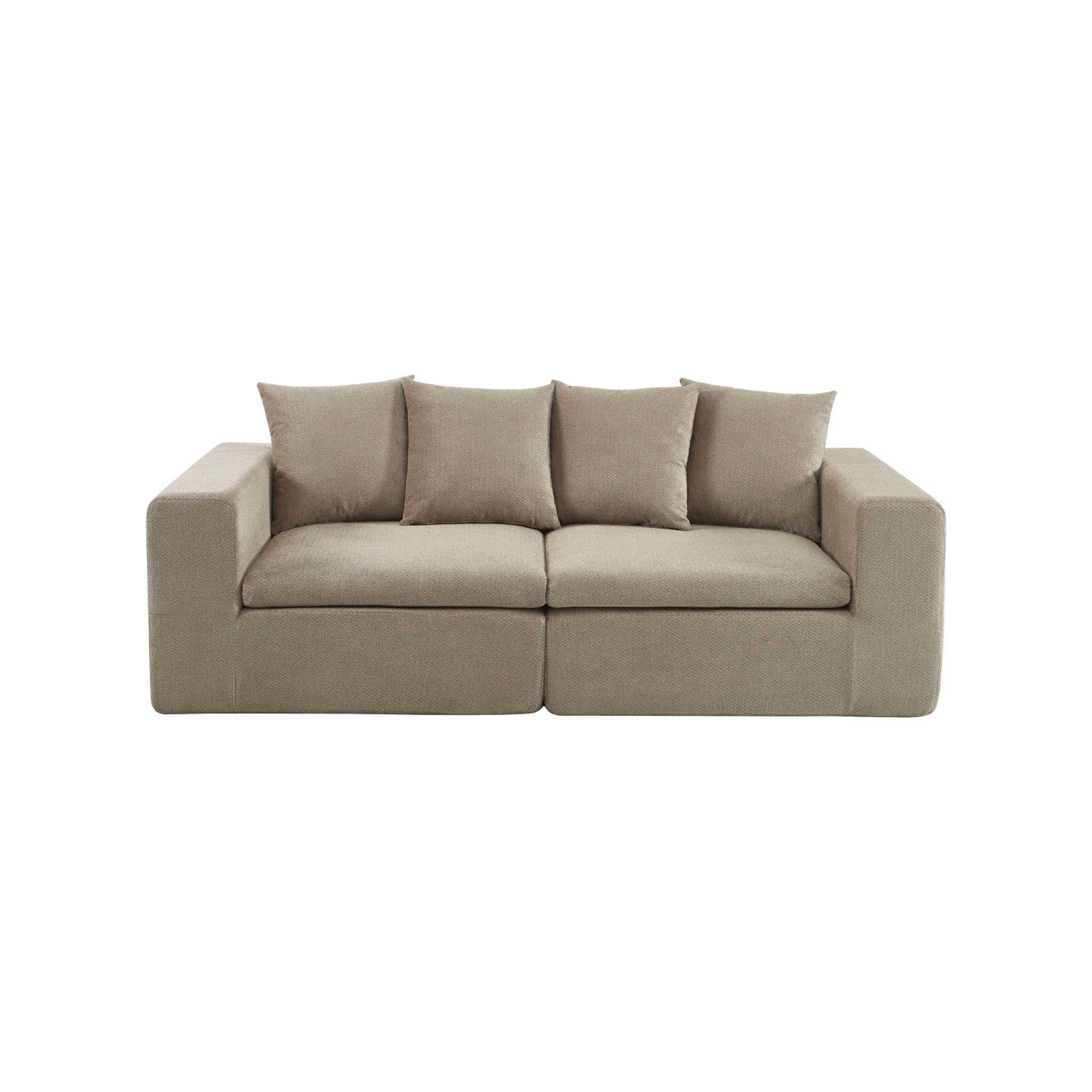 Canapé modulable tissu chenille 3 places MOVI