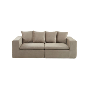 Canapé modulable tissu chenille 3 places MOVI