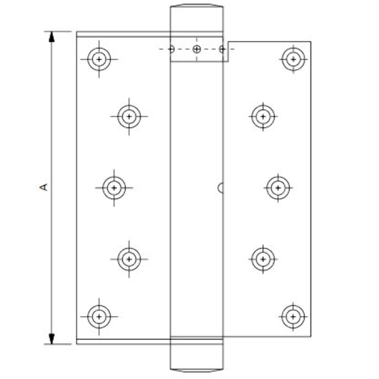 Paire charnière à ressort simple action N°5 SEVAX 125 mm - 101105