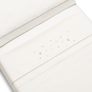 Juego de Sábanas para Cuna mod.Estrellas Luna con Broche Muselina