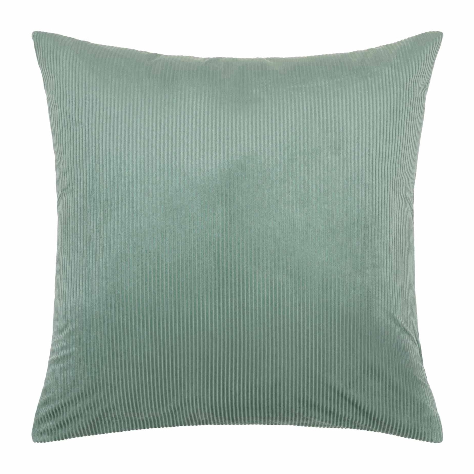 Parure de lit 3 pièces en velours côtelé uni housse + taies - Vert