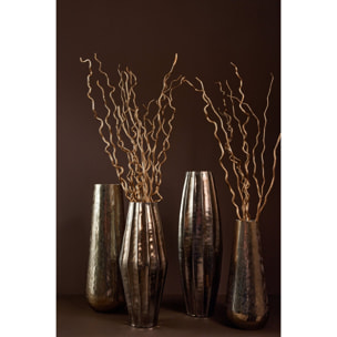 J-Line vase ligné - aluminium - doré/blanc - large