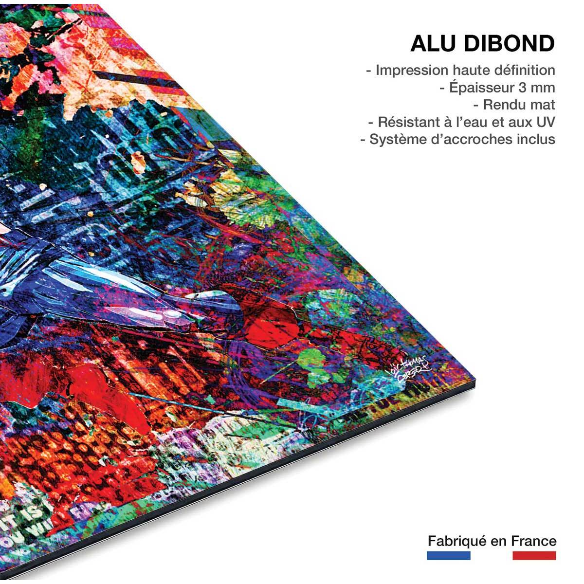 Tableau graffiti captain america Tableau alu Dibond