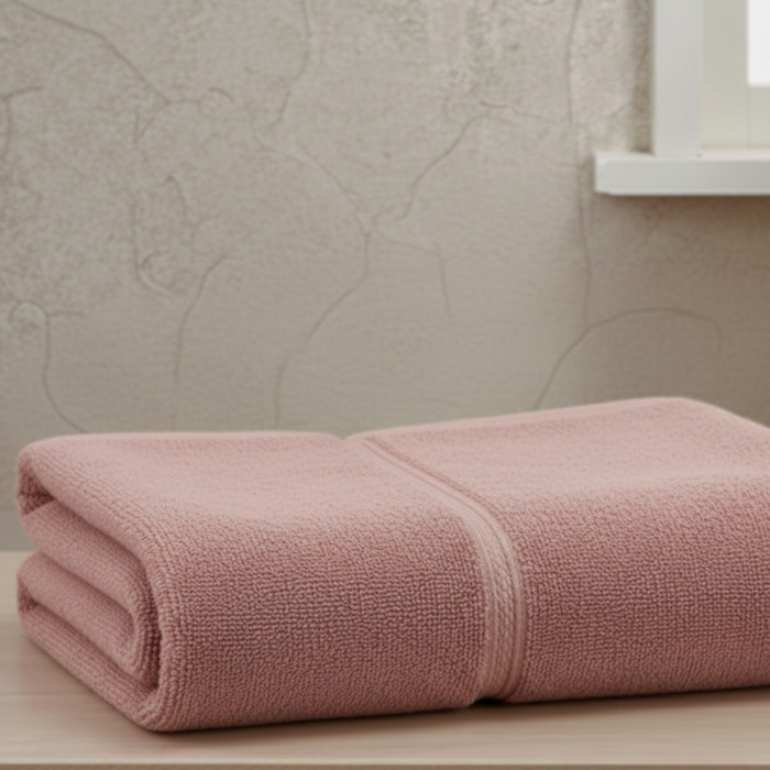 CASA MATTA Telo Bagno in Spugna di Puro Cotone 400 gr/mq_Rosa