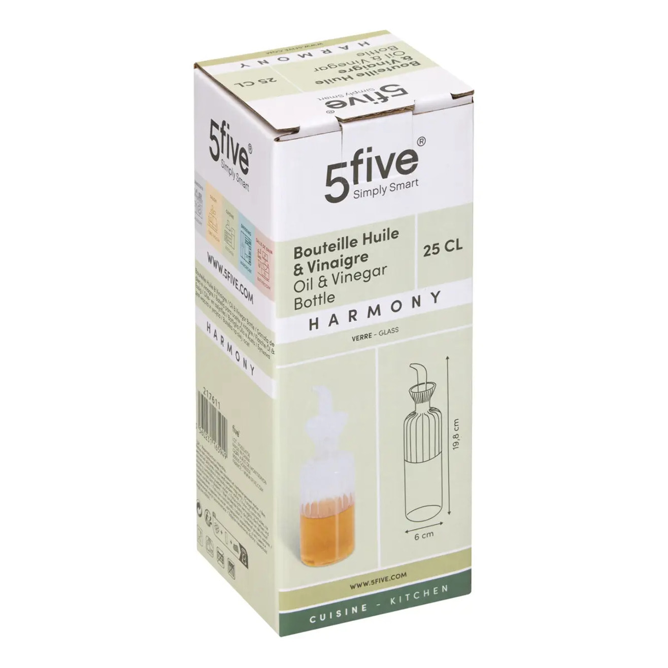 Bouteille huile 0,25L transparent