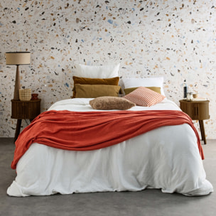 Lot de 2 tables de chevet ovale 2 portes coulissantes poignées creusées. effet bois rainuré. L40 x l34 x H54.8cm