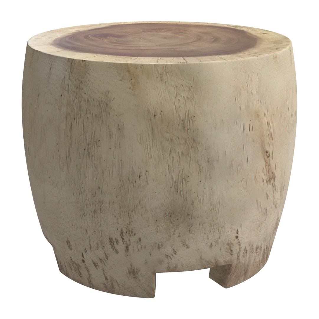 Table d'appoint ronde en bois de suar D50 cm - Toha