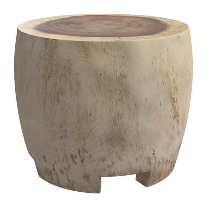 Table d'appoint ronde en bois de suar D50 cm - Toha