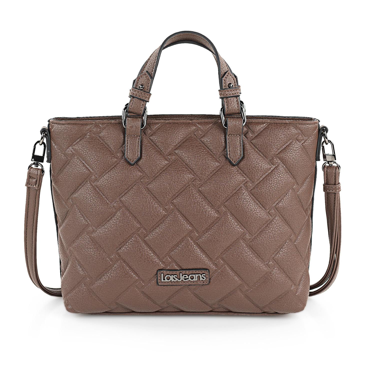 Bolso Shopper-Tote Lois Dewey Marron Oscuro