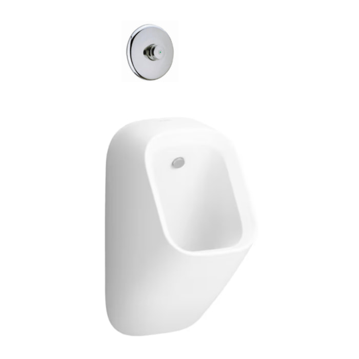 Pack urinoir Struktura blanc + robinet temporisé encasté + kit d'alimentation