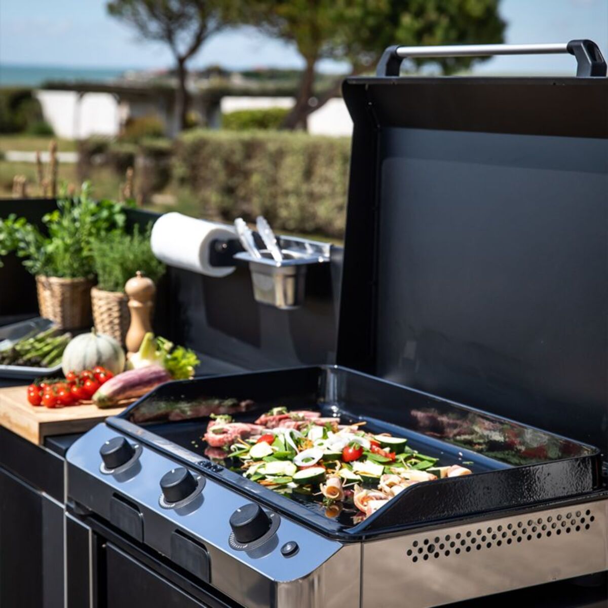Couvercle plancha ENO couvercle Fusion 75 Noir CPX75