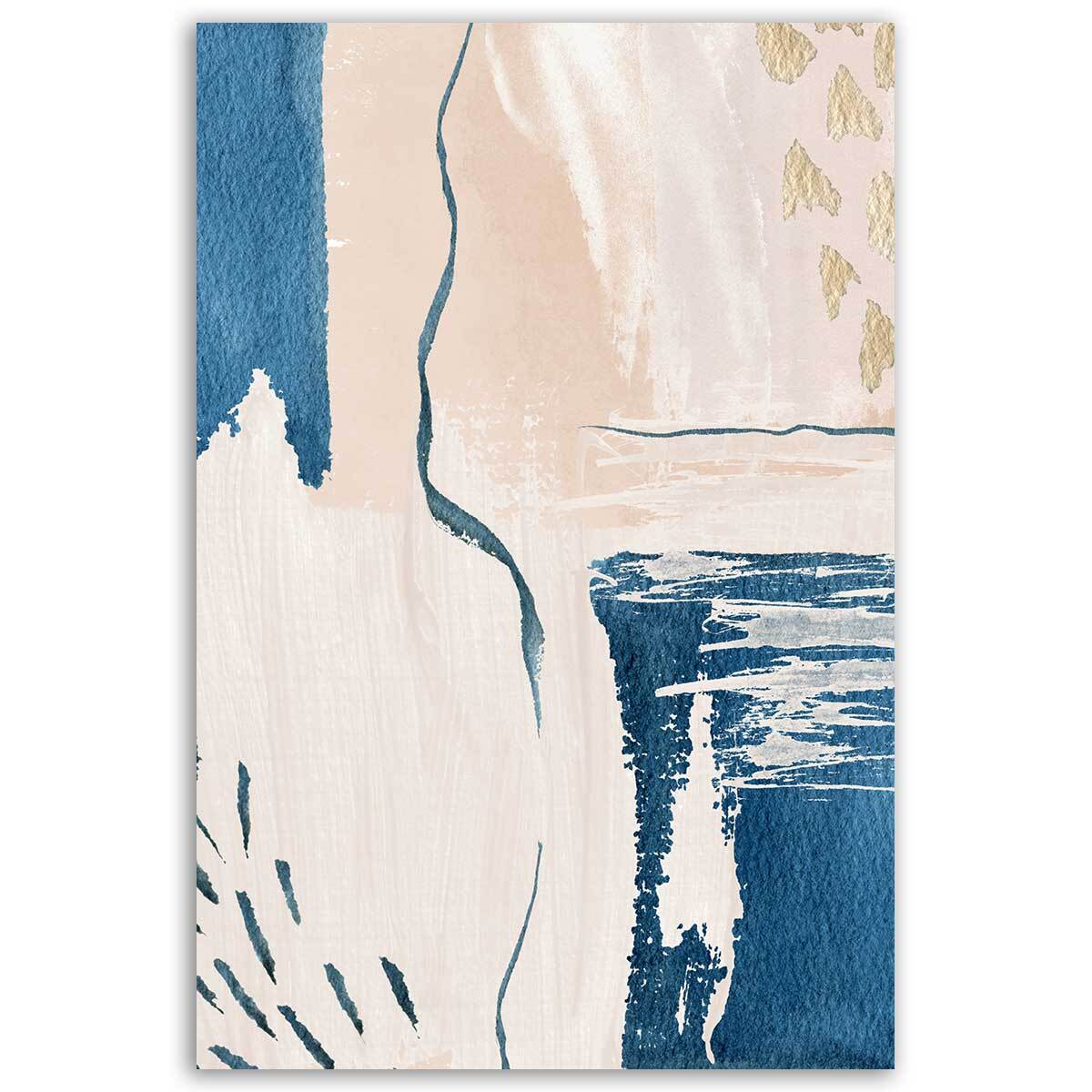 Tableau abstrait Bleu calme Tableau alu Dibond