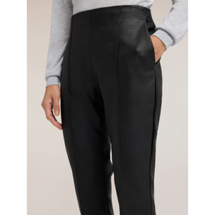 Motivi - Pantaloni kick flare con nervatura - Nero