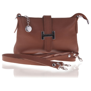 Allerona Bolso bandolera Mujer.Piel auténtica Dollaro