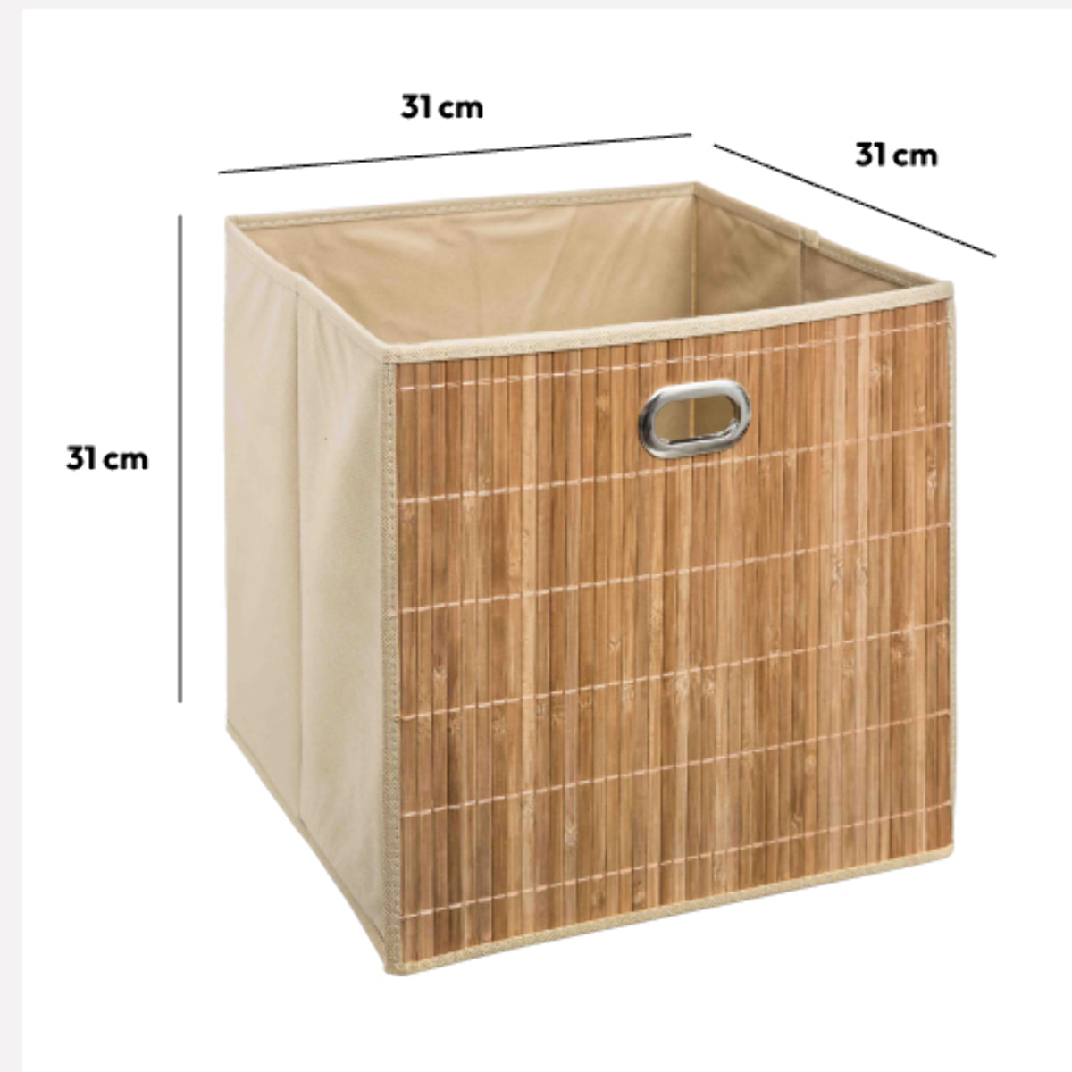 Panier 31x31cm Latte bambou Mix N' Modul