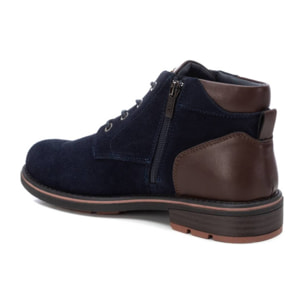 Botín blucher/derby de piel navy