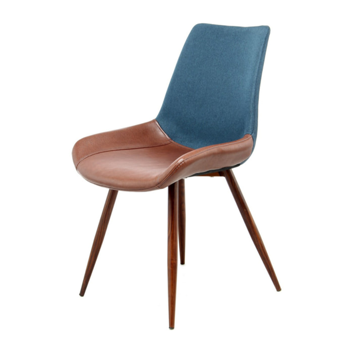 Set di 2 sedie da pranzo Evergreen in ecopelle e legno