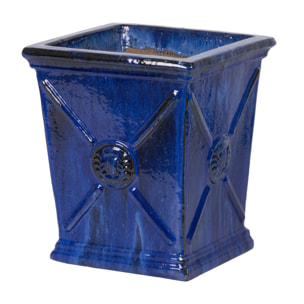 Macetero Gres Azul Exterior 48x48x56 Cm