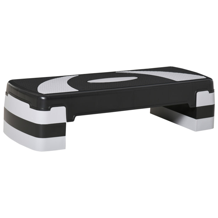 Tabla de Step Antideslizante Plá¡stico 80x31x10-20cm Negro