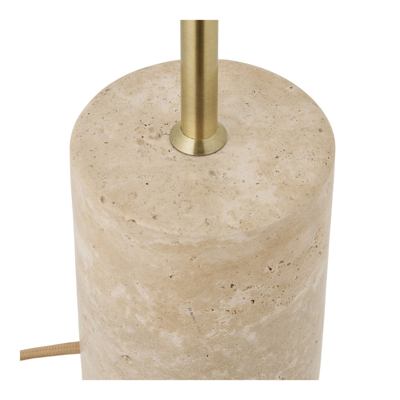 Lampada da tavolo Sheffield in marmo e metallo beige